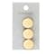 LaMode 3/4" Gold Flat Shank Buttons, 3ct.